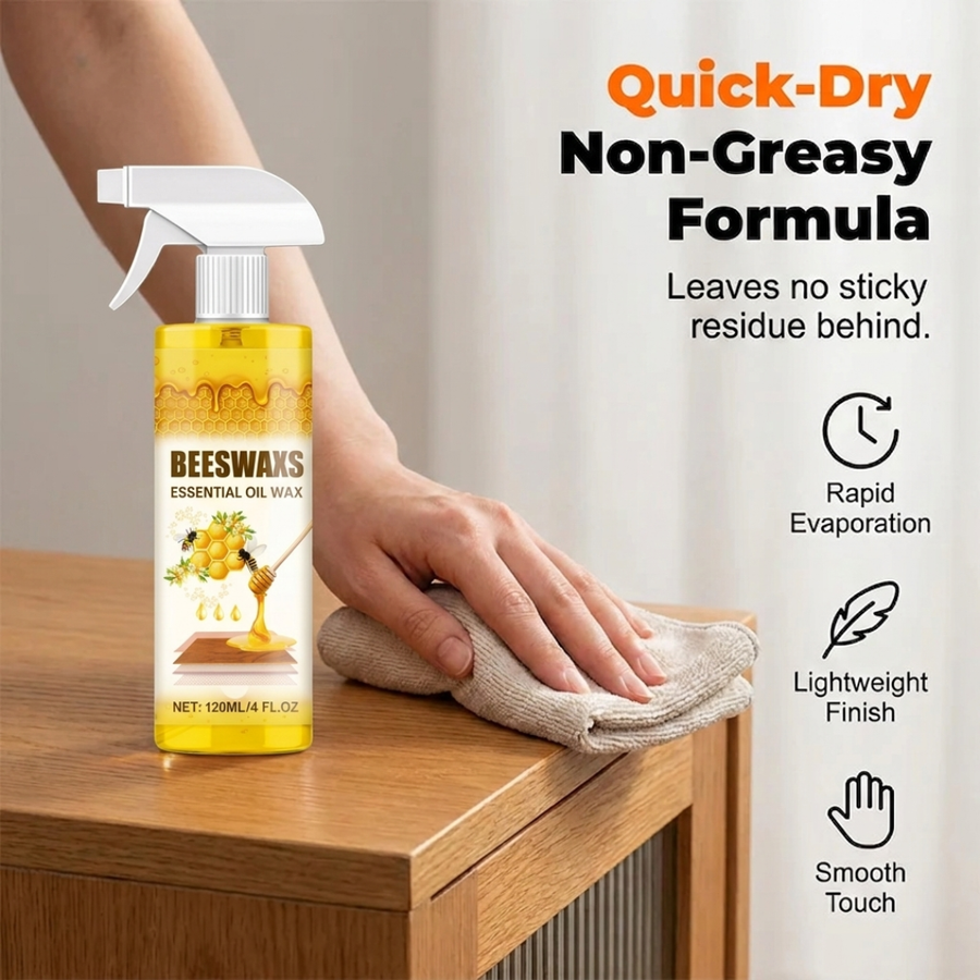 Beeswax Wood Polish Spray - Refresh Dull Wood Floors!