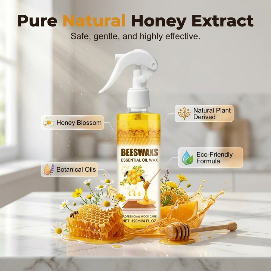 Beeswax Wood Polish Spray - Refresh Dull Wood Floors!