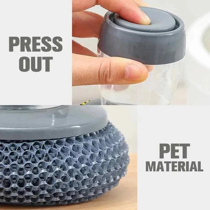 Soap-Dispensing Dishwashing Brush
