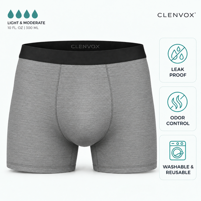Clenvox™ Men’s Ultra-Absorbent Incontinence Boxer Brief