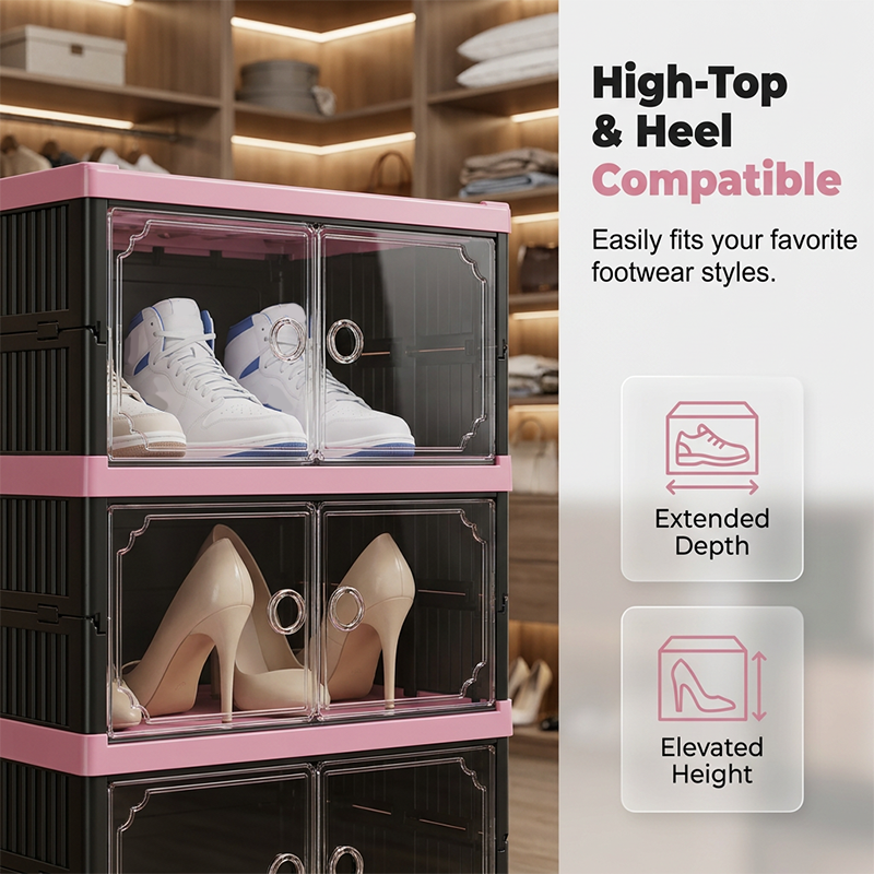 Shoe Cabinet with Clear Doors