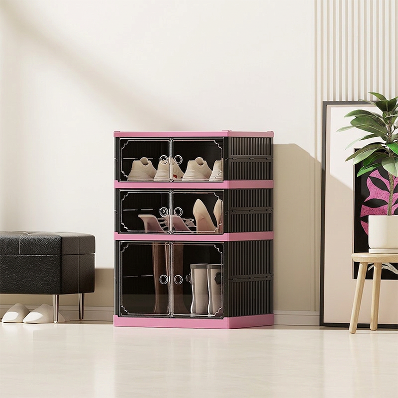 Shoe Cabinet with Clear Doors